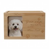 Janse® Houten dieren urn - Katten urn - Honden urn - Konijnen urn - Voor kleine dieren - Laatste rustplaats van hout - Herinneringen box huisdier - Houten kistje voor as - Plek voor een foto - Fotolijst - Gedenk urn