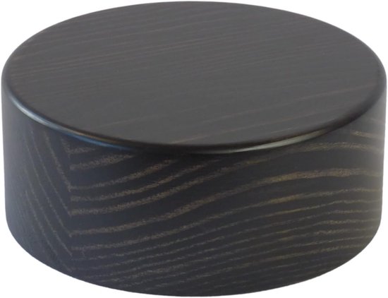 Foto: Ronde houten sokkel massief walnoot afwerking display standaard 14 cm diameter