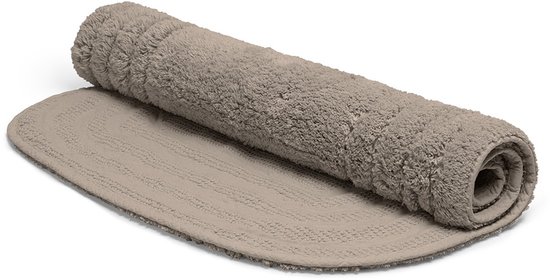 Yumeko badmat ovaal warm taupe 60x90 - Biologisch & ecologisch