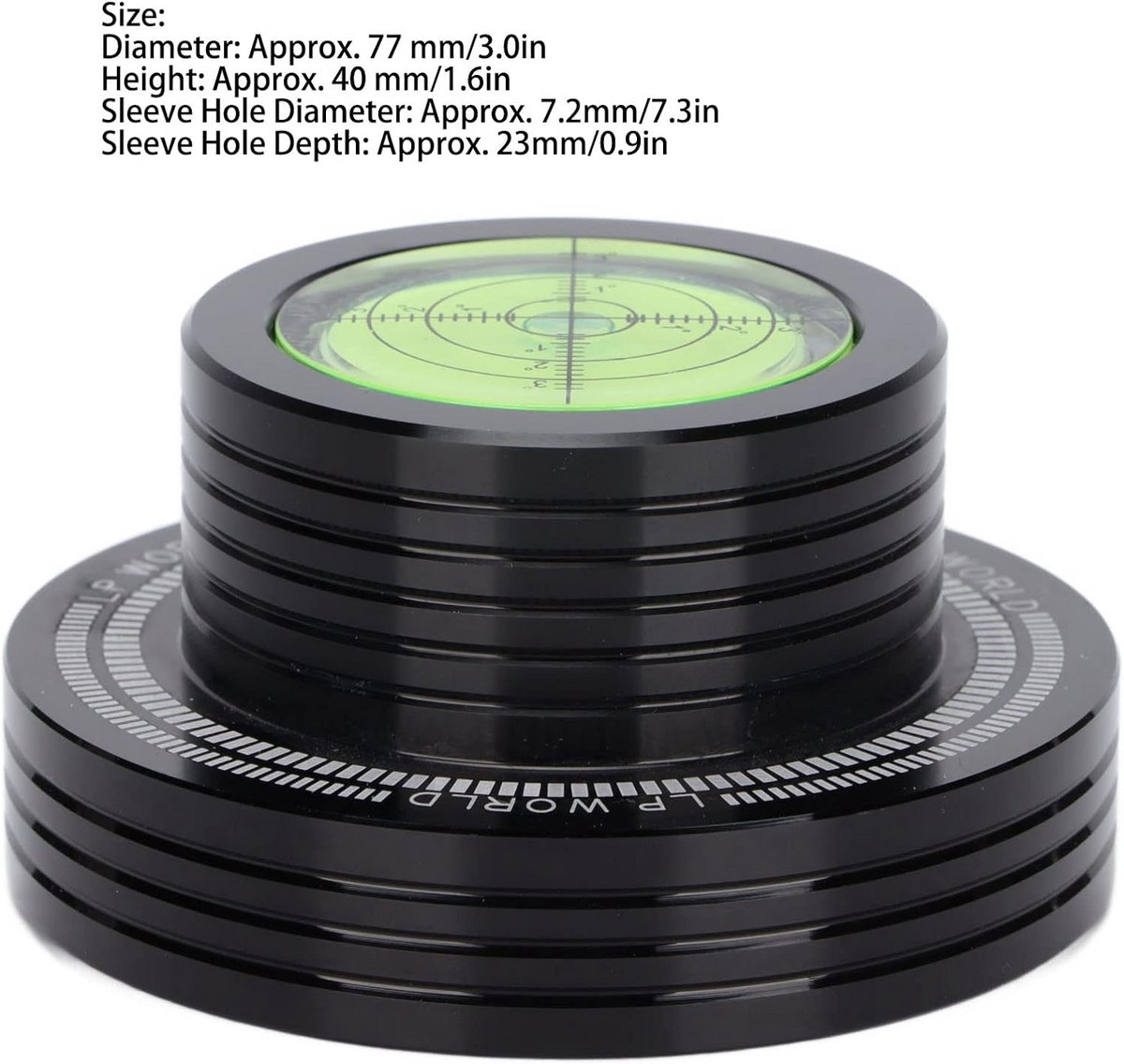 Universele LP Plattenspeler Gewicht Stabilisator met Waterpas en Snelheidscontrole