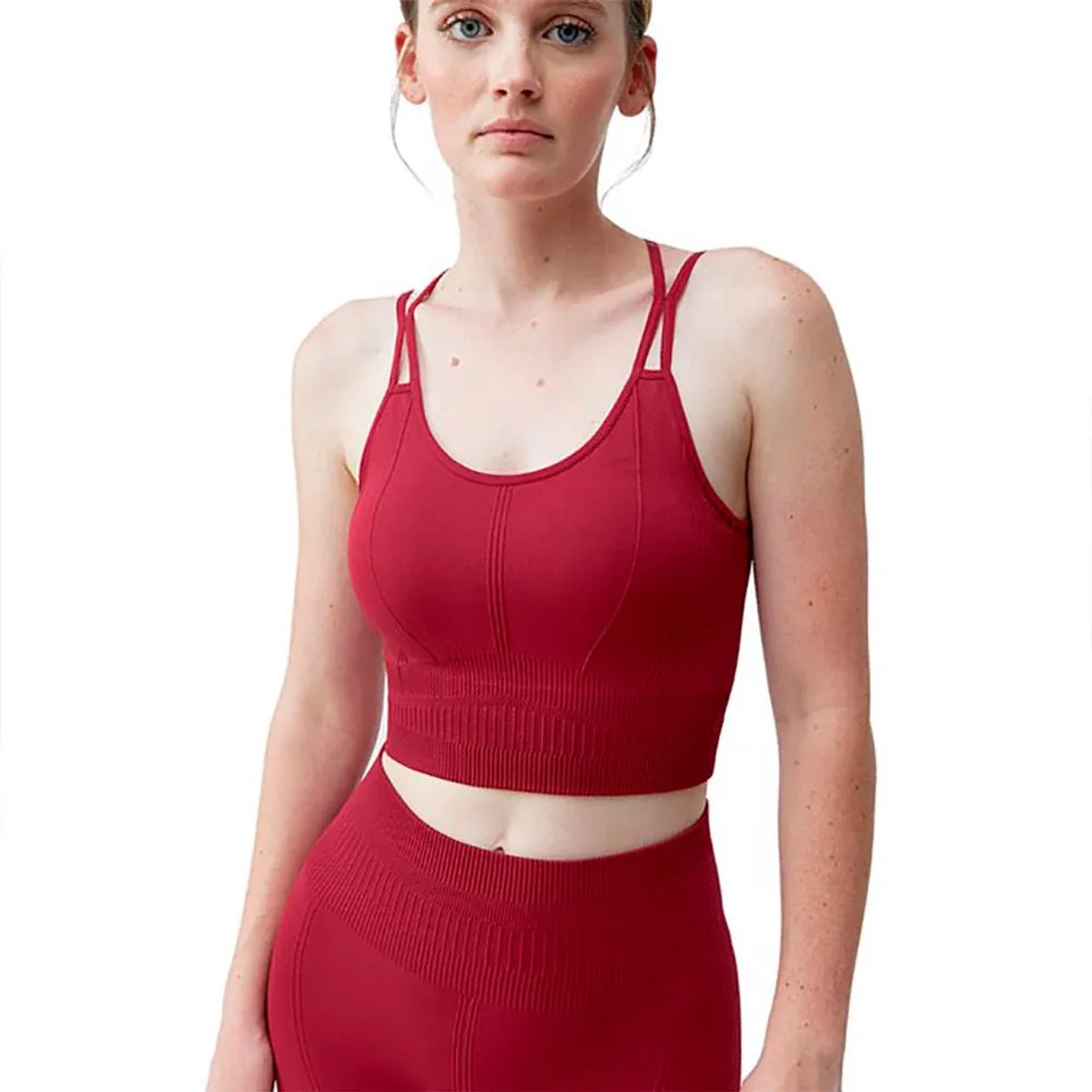 Born Living Yoga Kamay Seamless Sportbeha Met Medium Impact Rood S Vrouw
