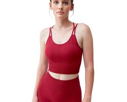 Born Living Yoga Kamay Seamless Sportbeha Met Medium Impact Rood S Vrouw
