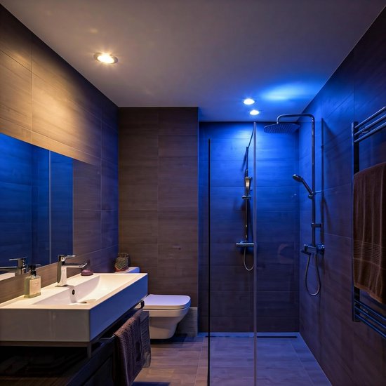 Waterdichte LED Inbouwspot IP65 voor Douche, Sauna en Badkamer - RGBW Kleurentherapie