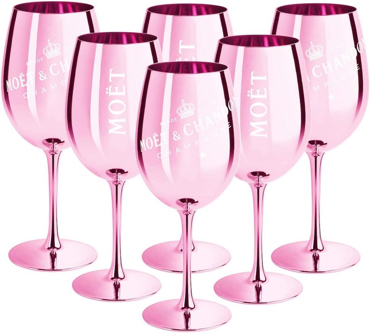 6x Luxe Rosé Champagneglazen - Limited Edition Ibiza Stijl - Feestelijk Wijnglas