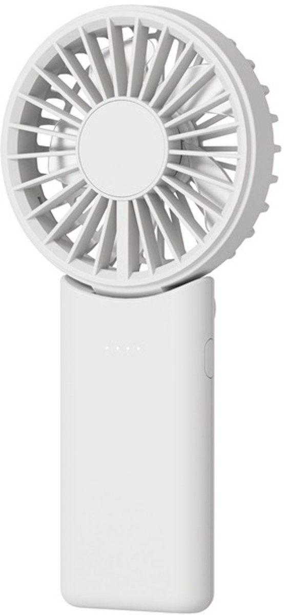 Handventilator - Mini Ventilator - Tafelventilator - Opvouwbaar - USB Oplaadbaar - 4 Standen - Wit