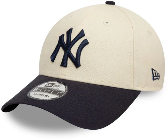 New Era - Casquette ajustable 9FORTY à blocs de couleurs crème des Yankees de New York