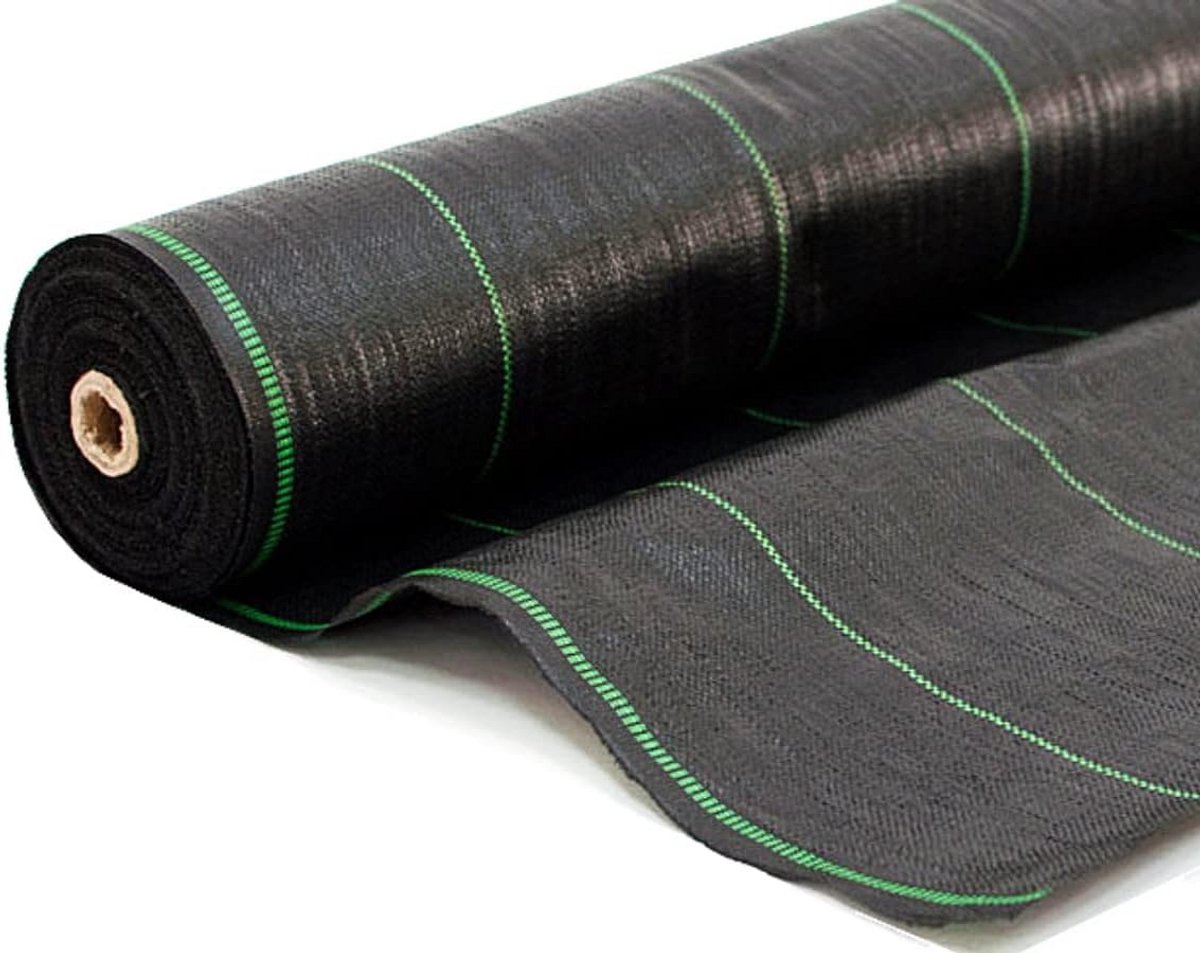 Waterdoorlatend Worteldoek Zwart - 100g/m² Anti-onkruid doek Tuinfolie UV Gestabiliseerd 30m²