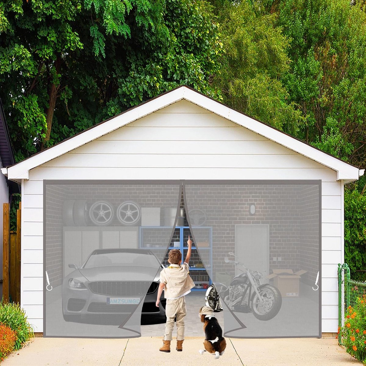 Magnetisch Hor Kleed voor Deur 125 x 190 cm - Horren met Sterke Sluiting