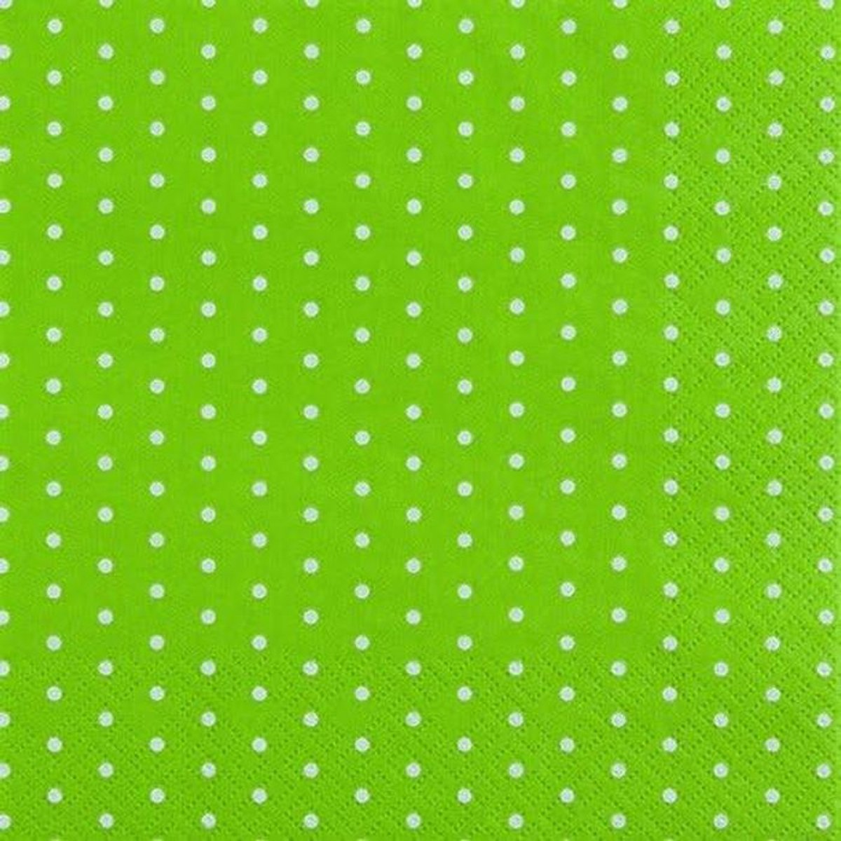 20 Mini Servetten Lichtgroen Gestippeld Patroon 33x33 cm