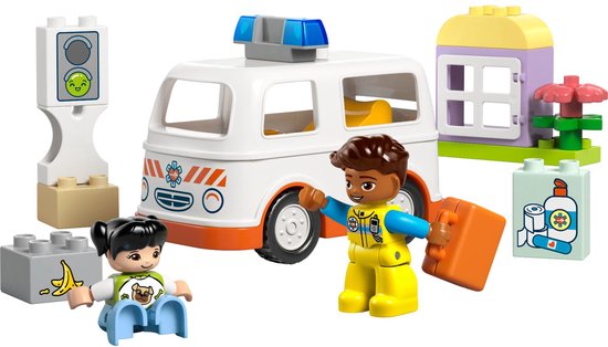 LEGO DUPLO Ambulance avec chauffeur pour faire semblant de jouer - 10447