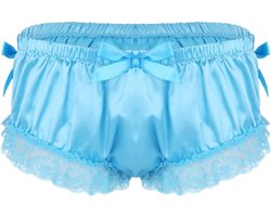 Satijnen String Slip met Kant en Ruches voor Heren