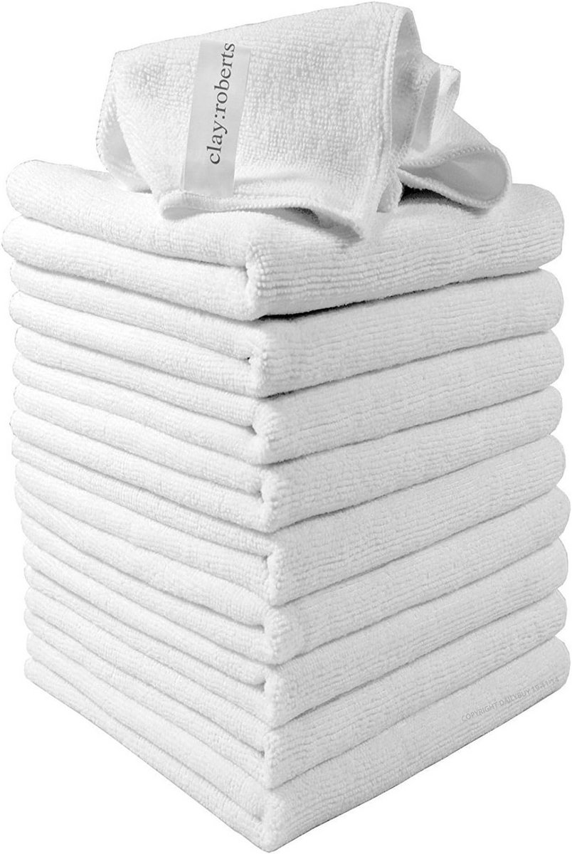 10x Witte Microvezeldoeken - Extra Absorberende Schoonmaakdoeken