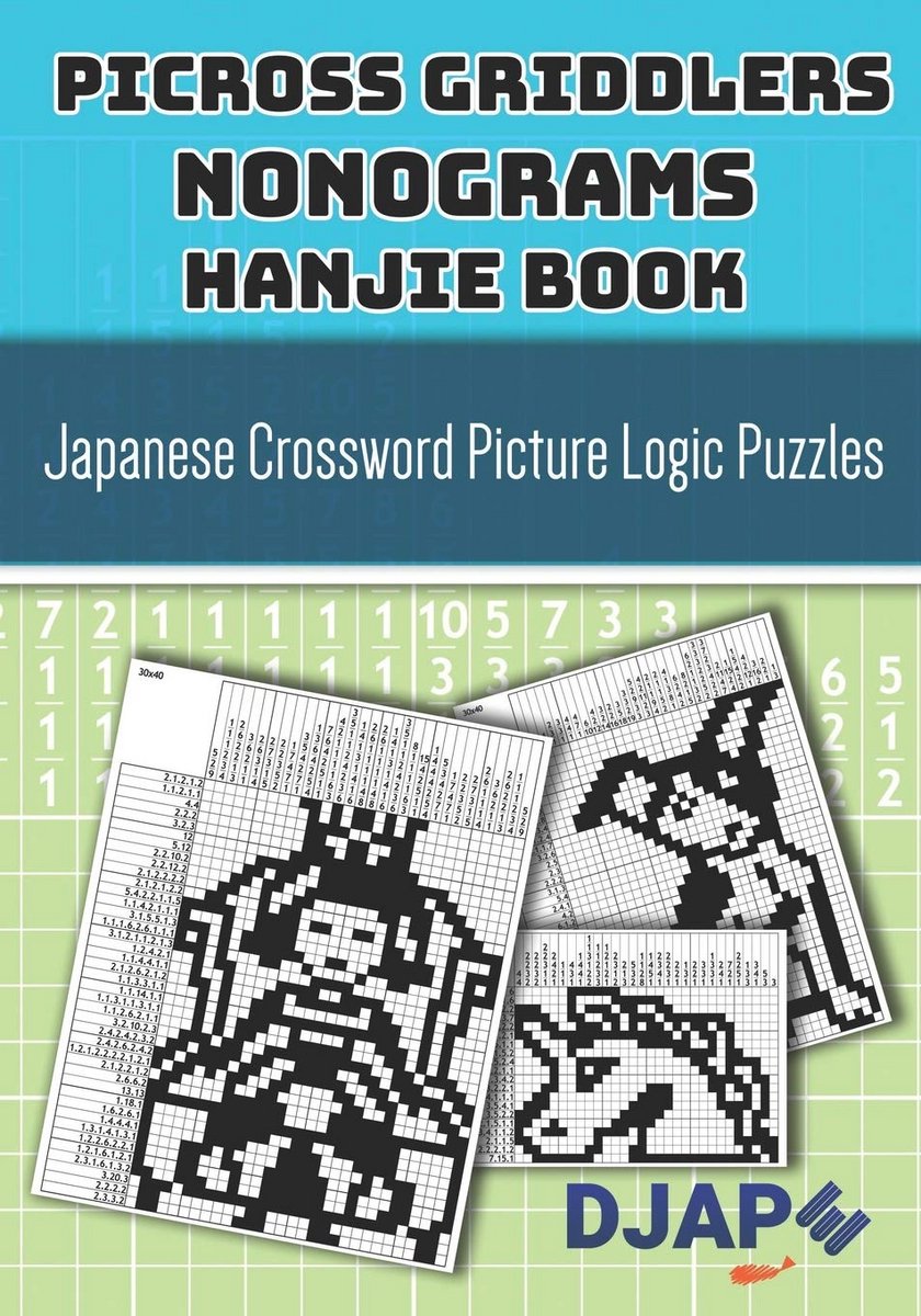 Logische Puzzelboek: Japanse Kruiswoord Prenten Nonogrammen Moeilijkheidsgraad