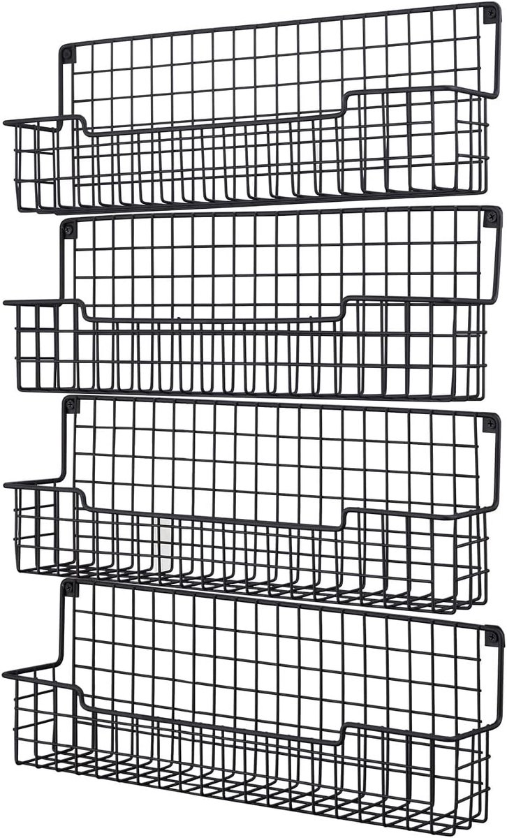 Kruidenrek Wandhouder - Set van 4 Hangende Kruidenorganizers voor de Keuken