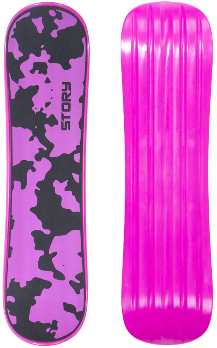 Story Snowskate Pink Camo 89 cm. Compacte Snowskate met Antislip Deck en Camo Design