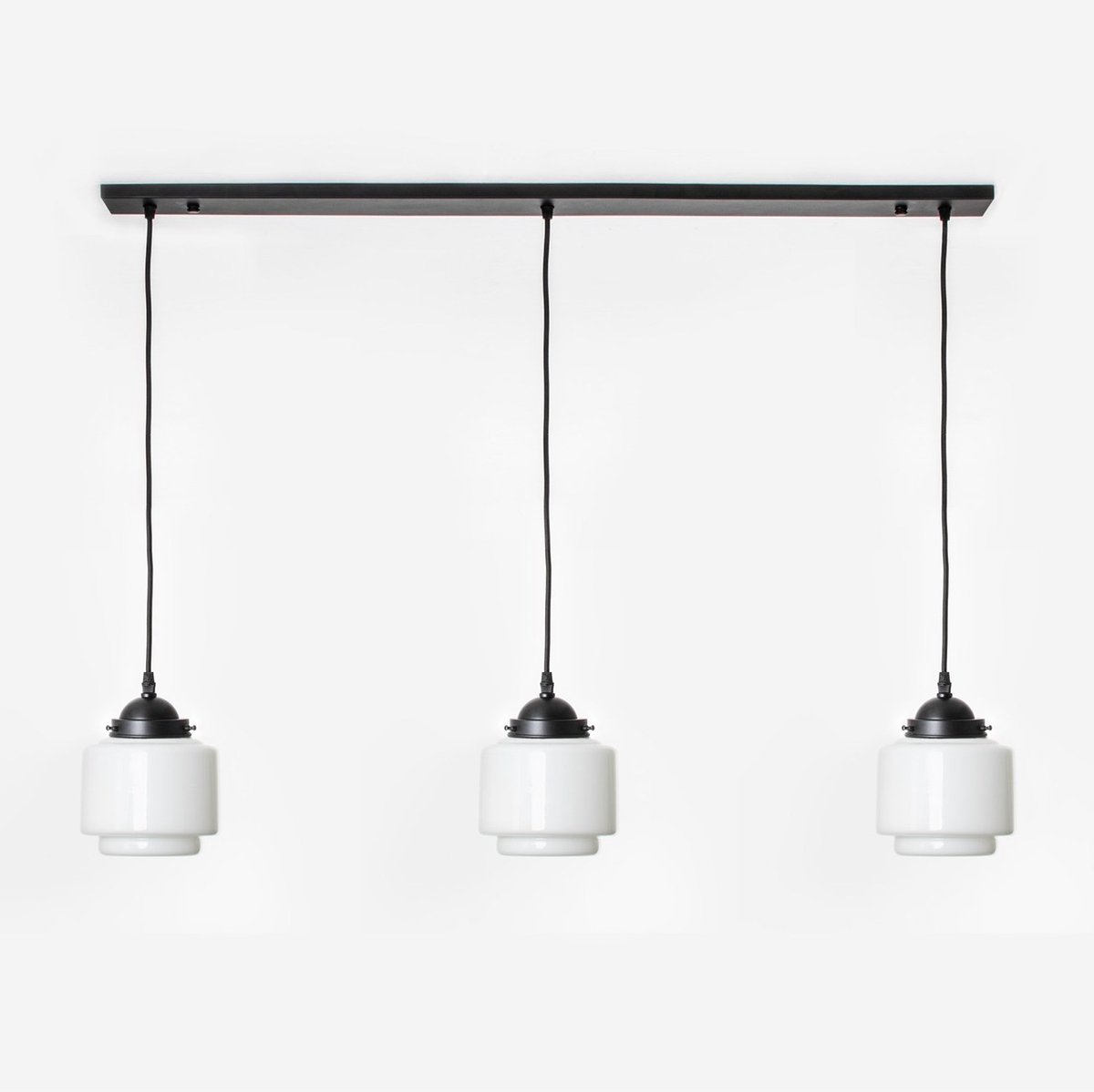 Coloured by Art 3 x Getrapte Cilinder Small lampen aan plafondbalk Moonlight - Art Deco Trade Wit