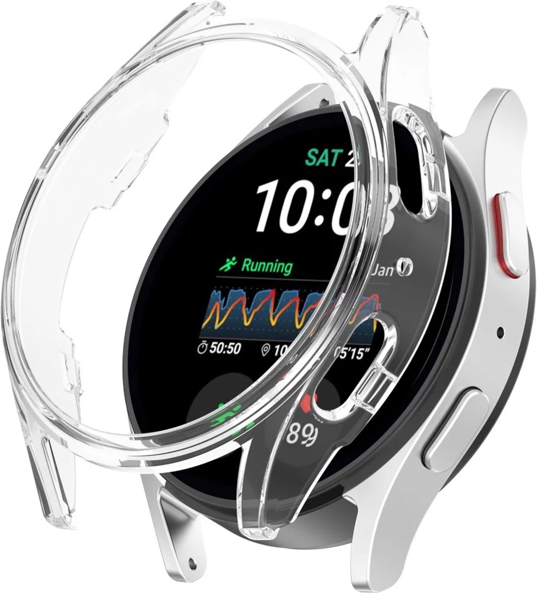 Hoesje Geschikt voor Samsung Galaxy Watch 7 40MM - Hard Plastic Bumper - Transparant