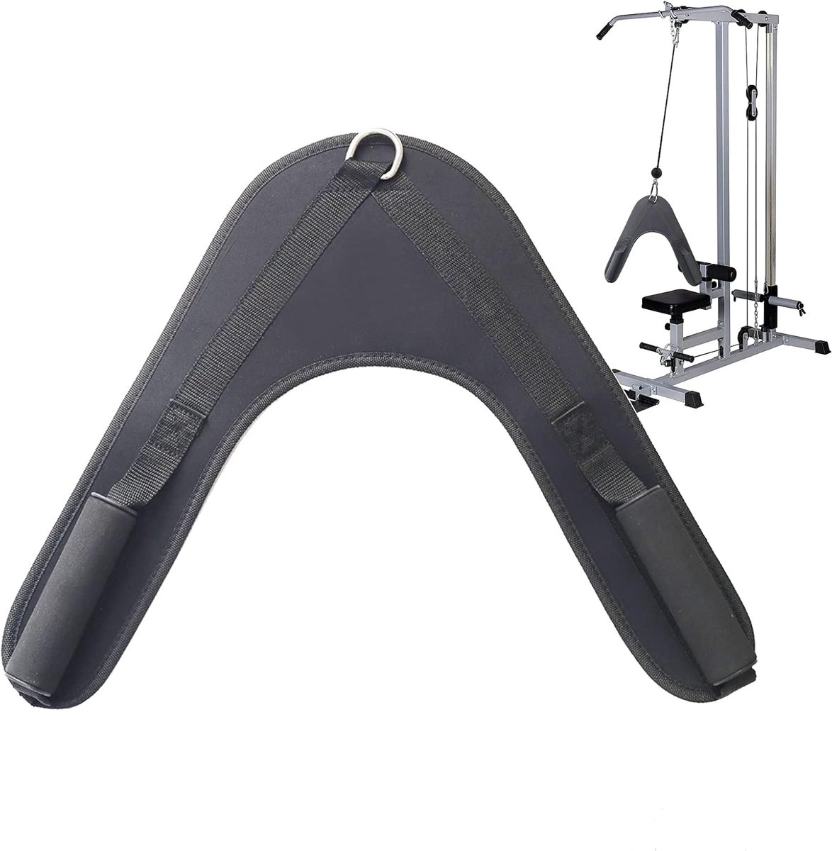 Buikspier Harnas - Crunch Riem - Kabel Machine Training - Massief Stalen D-ring - 47 x 37 x 3 cm