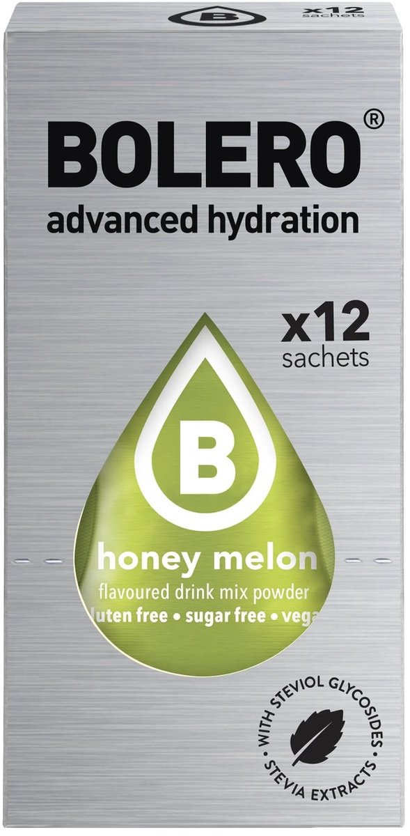 Bolero | Limonade | Honing Meloen | 12 stuks | 12 x 9g  | Snel afvallen zonder poespas!