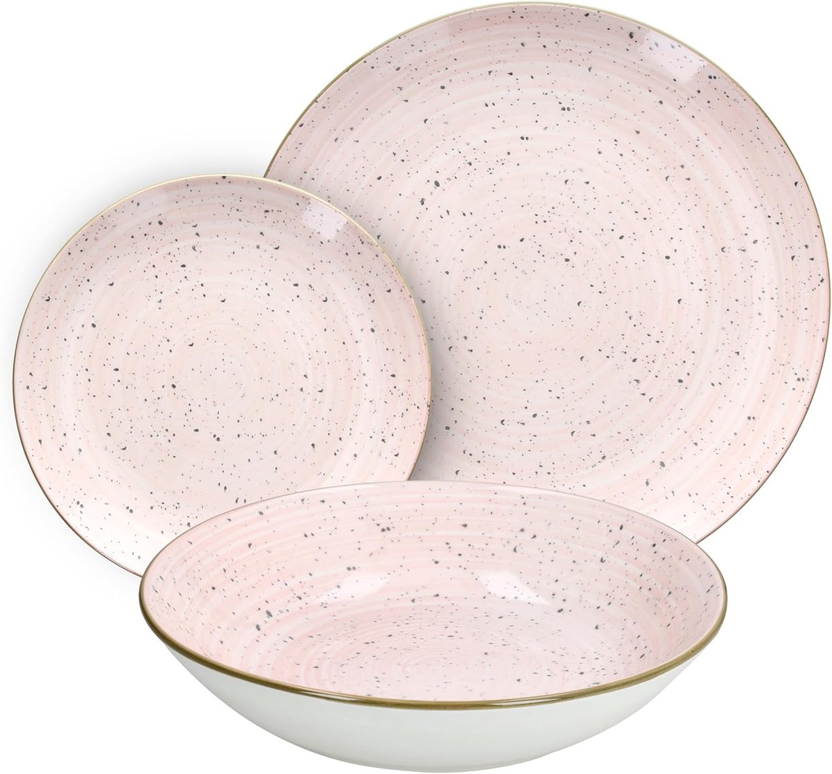 Eetset - Servies - Dineren - 18-Delig Porselein - 6 Personen - Roze
