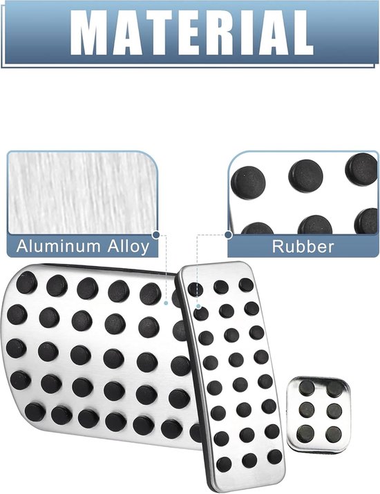 Sportpedalen - Automatische Pedaal Covers - Verbeterde Grip - Antislip Oppervlak - 13.5 x 8 x 9 cm — afbeelding 2