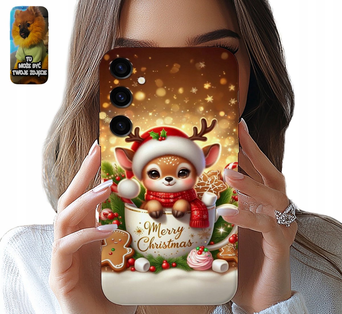 Hoesje Samsung Galaxy S24 Kersthert Vrolijk Kerstmis