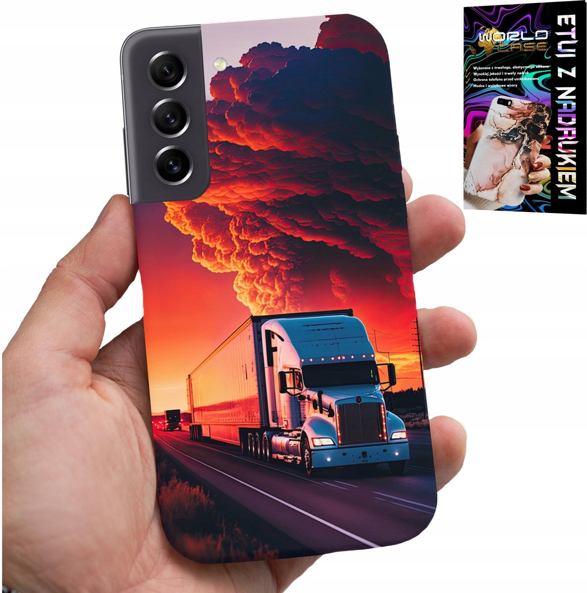 HOESJE VOOR SAMSUNG GALAXY S22 PLUS - VRACHTWAGENHOESJE + GEHARD GLAS