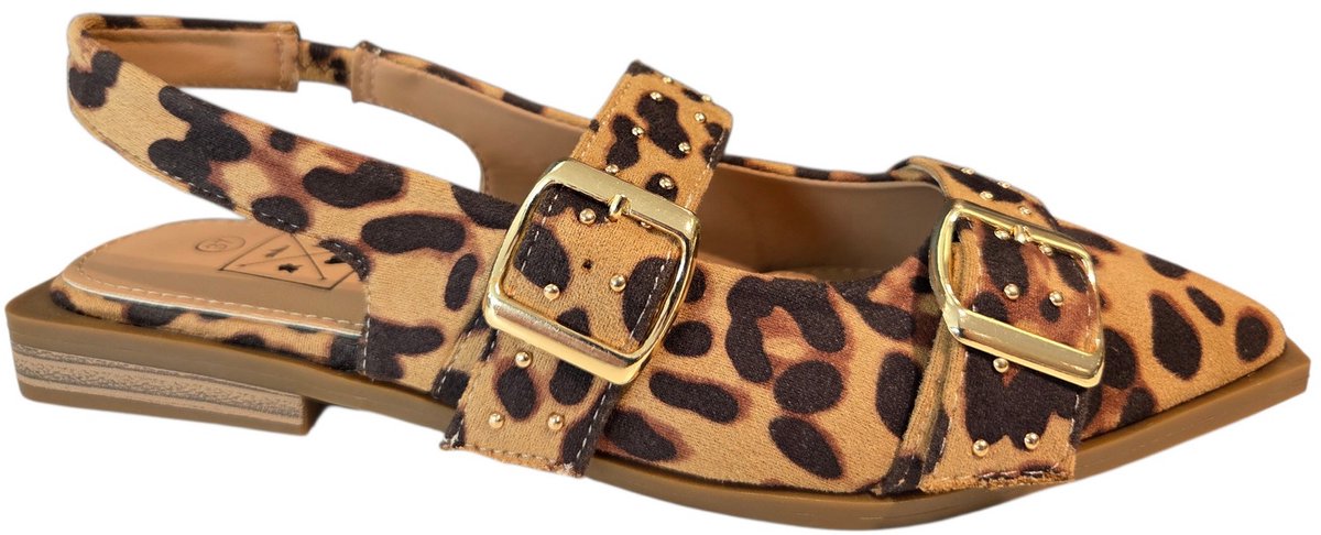 Bridge 26157752 Slingbacks Luipaardprint Textiel Dames - Luipaard - 42