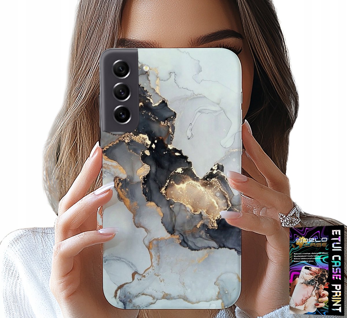 HOESJE VOOR SAMSUNG GALAXY S21 FE - ELEGANT MARMERMODIEUS EN VROUWELIJK PATROON