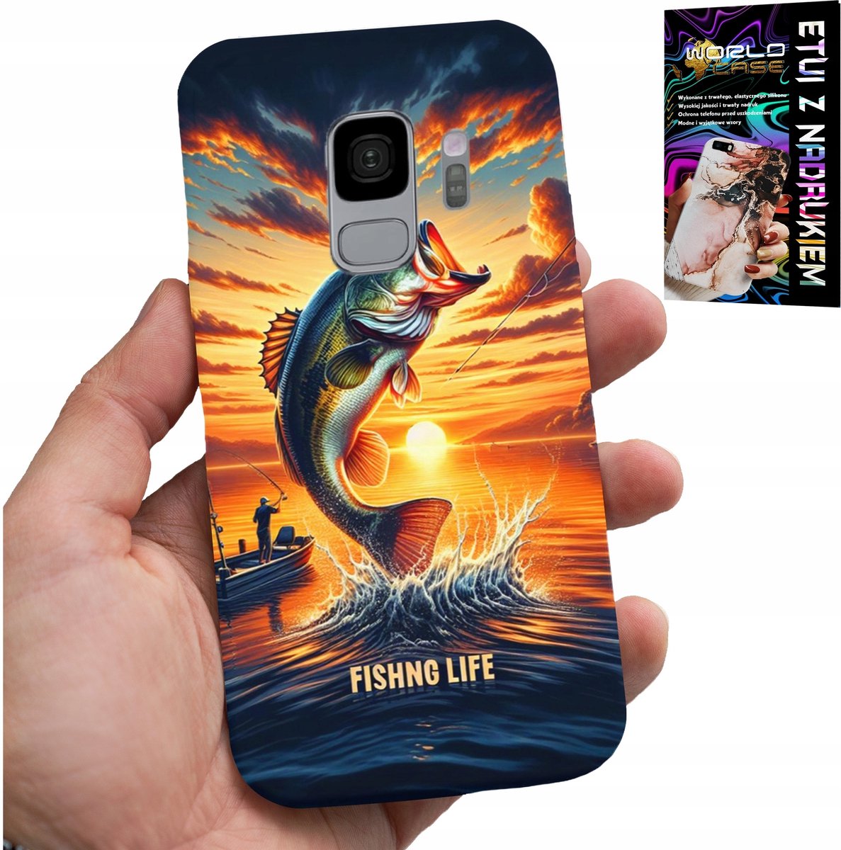 HOES VOOR SAMSUNG GALAXY S9 - VISSEN HENGELHOES + FOLIE