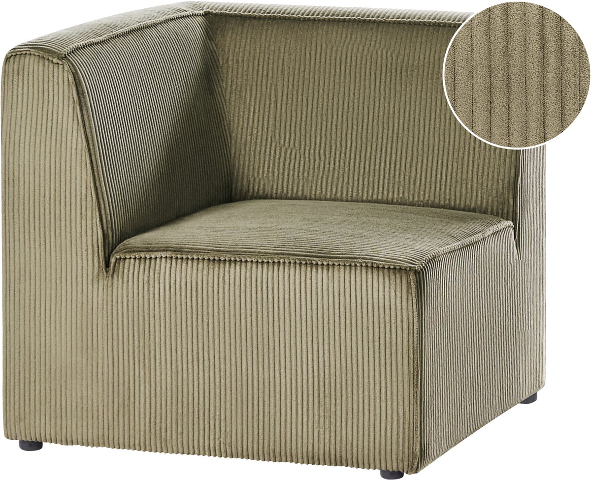 LEMVIG - Hoekmodule - Groen - Linkszijdig - Corduroy