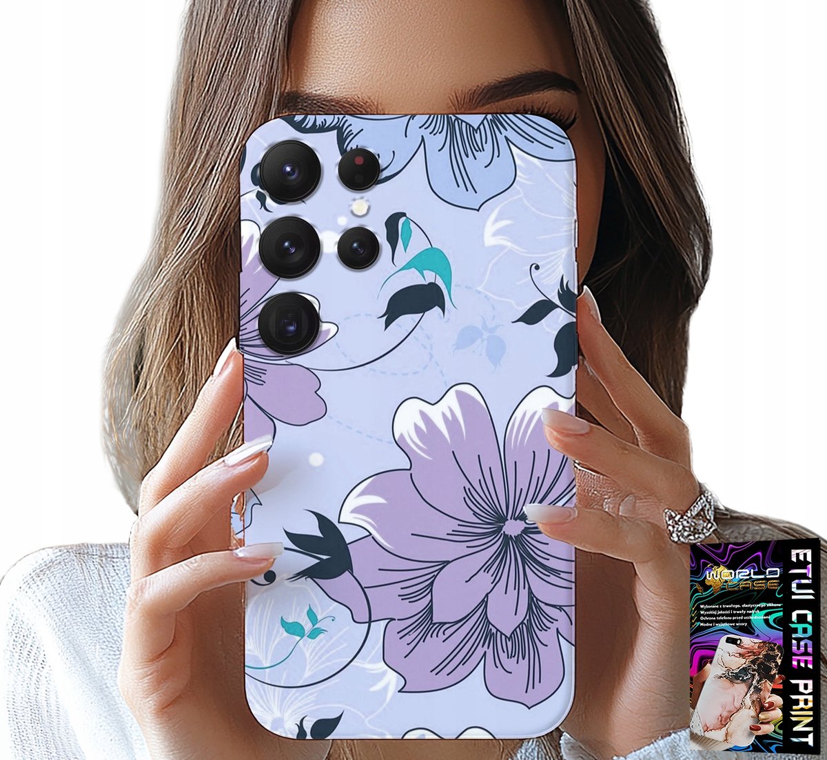 HOESJE VOOR SAMSUNG GALAXY S25 ULTRA - BLOEMEN, MODIEUZE PATRONEN, ACHTERKANT