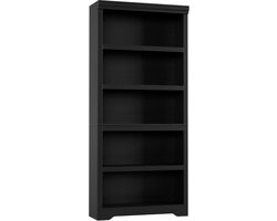Boekenkast - Boekenkast met 5 planken - Boekenkast in boerderijstijl van 175 cm hoog - met verstelbare planken, open opbergrek met antislipontwerp - 175 × 80 × 30 cm