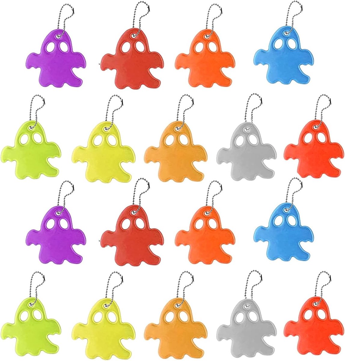 Reflecterende Hangers - Veiligheidshangers - Zichtbaarheid Vergroten - Waterdicht PVC Materiaal - 6 x 6 cm - Meerkleurig