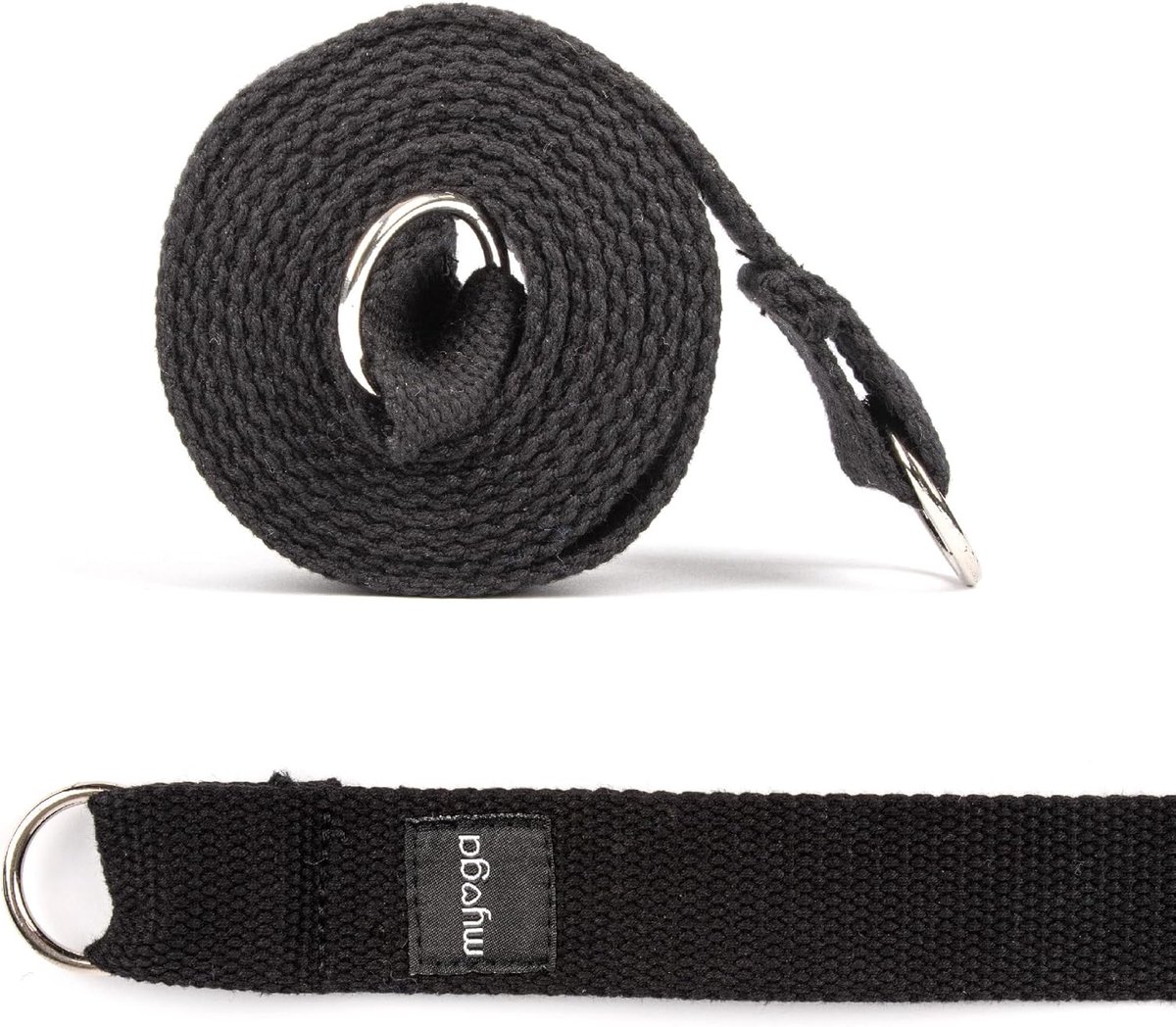 Yogariem - Stretchband Pilates - Flexibiliteit Balans - 2-in-1 Matdrager - 18 Meter - Zwart