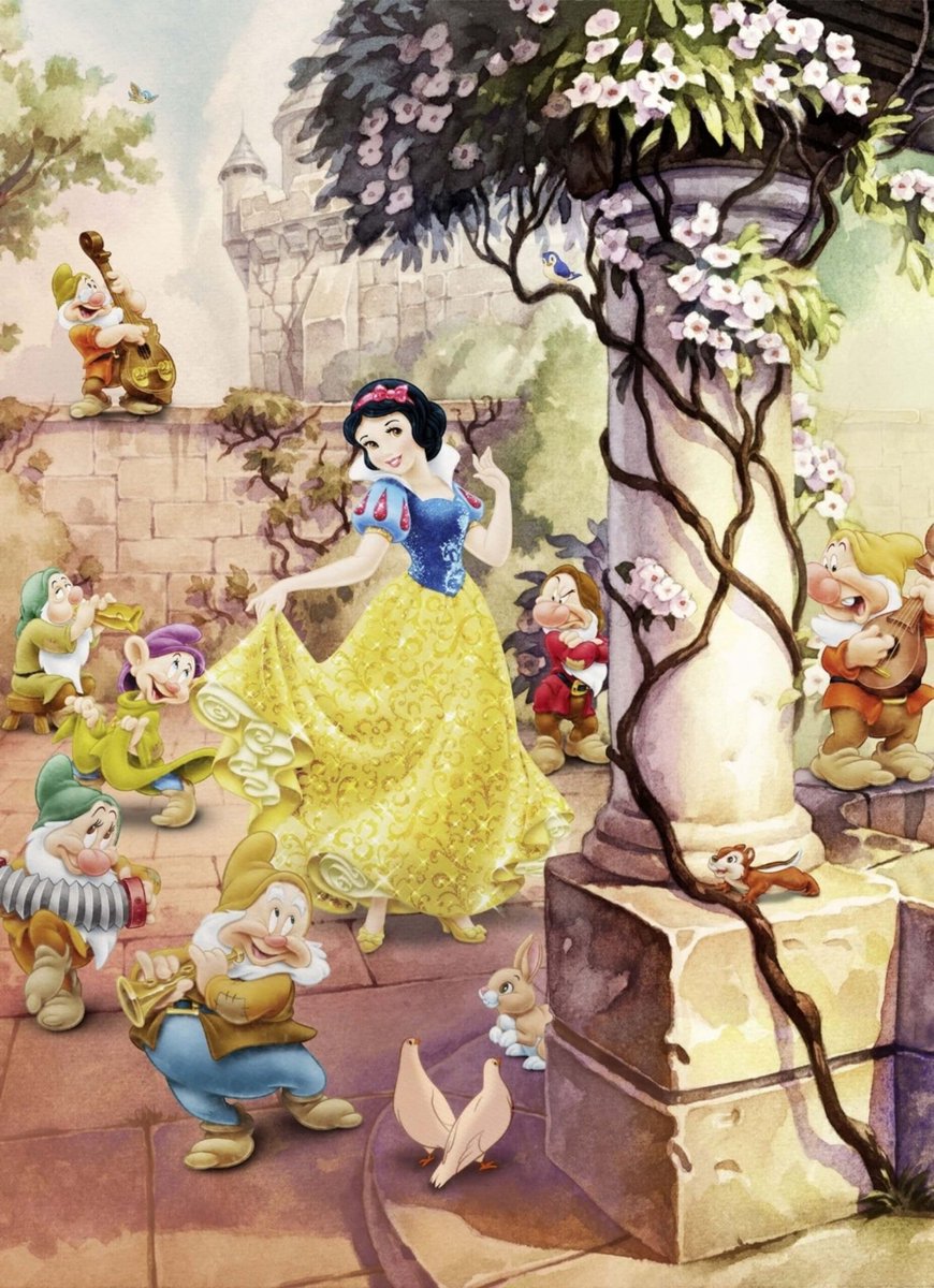 Fotobehang -Disney Princess - Sneeuwwitje - Papierbehang - Slaapkamer Behang - Prinsessenkamer