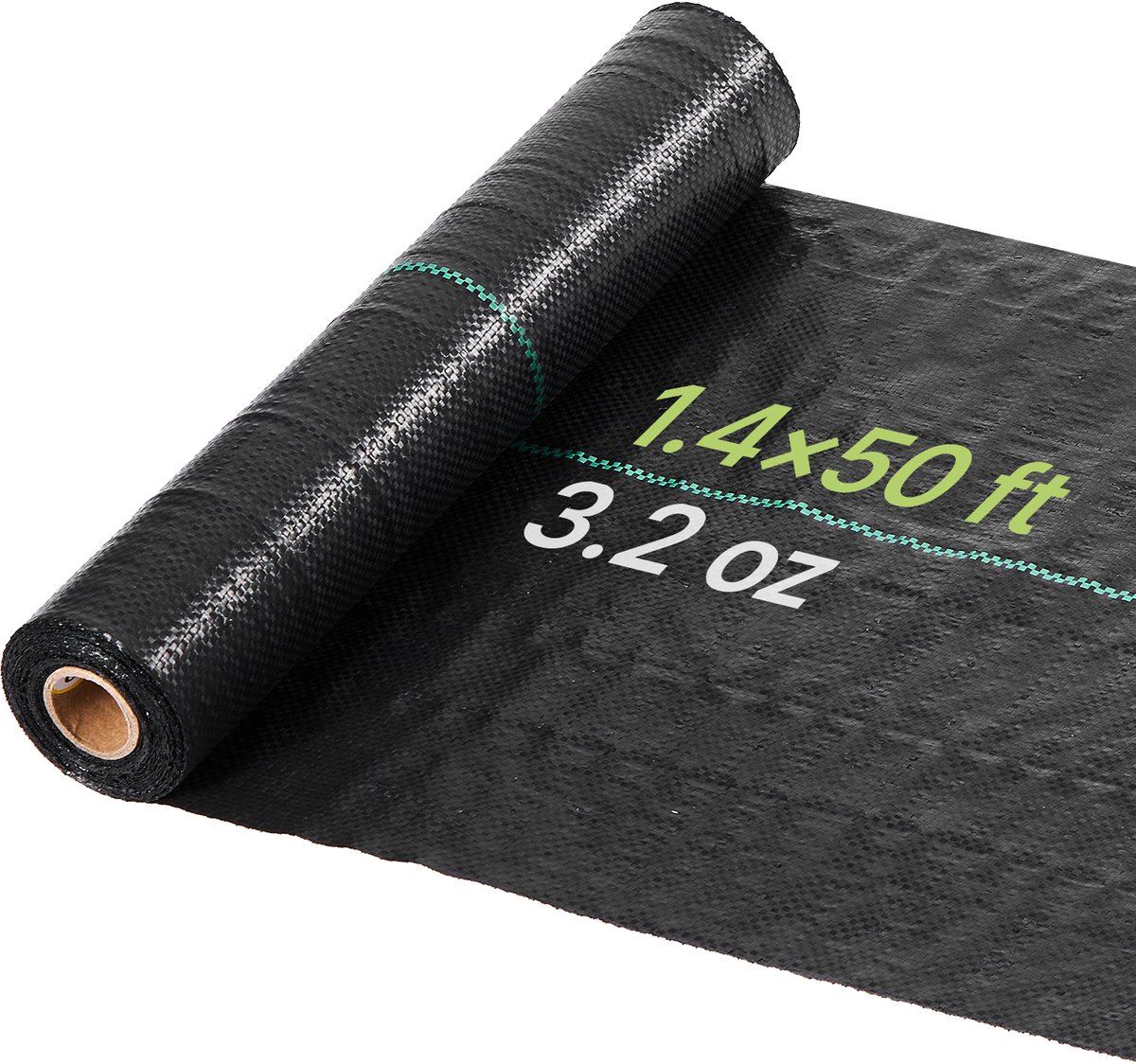 VEVOR Onkruidbestrijdingsdoek 0,4 X 15,2 M, Tuinvlies 90 G/M², Polypropyleen Onkruidmat, Onkruidbarrière met Hoge Ventilatie en Drainage, Wortelbarrière voor Kassen, Boerderijen en Tuinen, Zwart