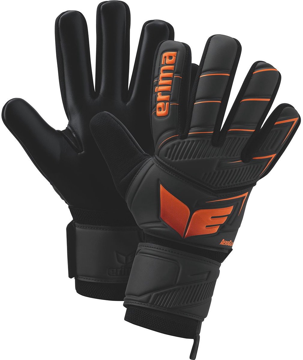 Erima Aeroclaw New Talent Keepershandschoenen Heren - Zwart / Oranje | Maat: 11