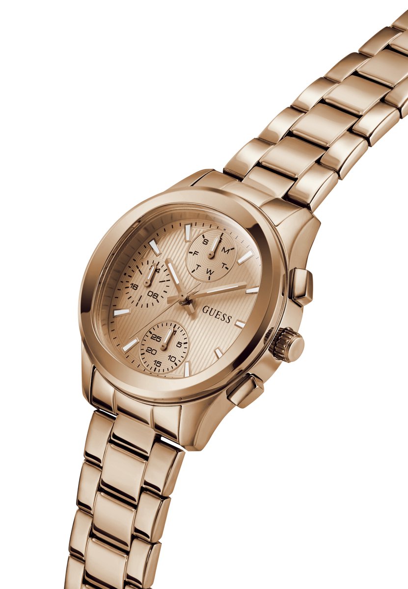 Guess Birdie Quartz Analoog Horloge Roze Gouden Toon Kast: 100% Roestvrij Staal | Armband: 100% Roestvrij Staal 36 mm GW1031L2, GW1031L3, GW1031L4, GW1031L5, GW1031L6