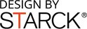 Tekst 'DESIGN BY STARCK' met de 'T' in oranje.