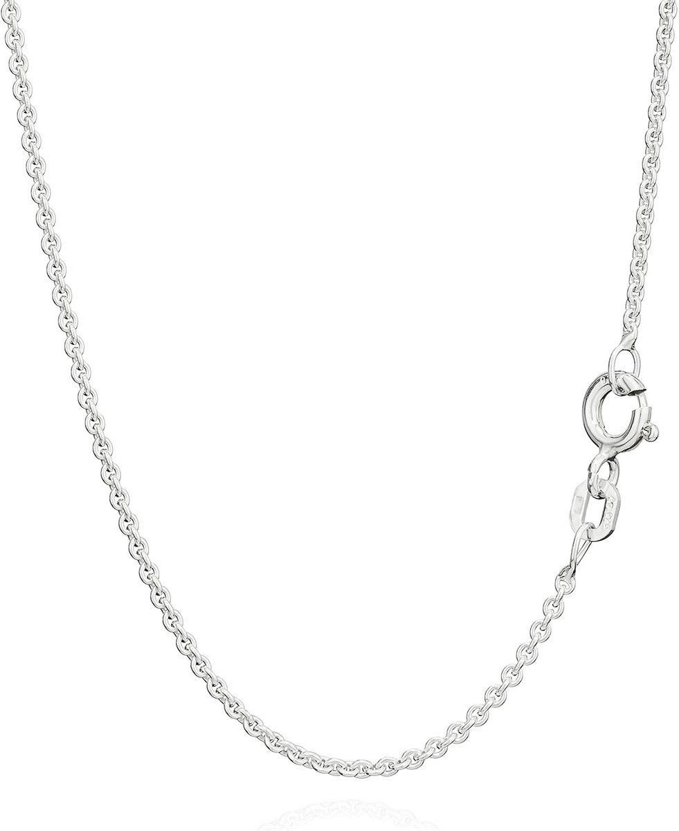 Ankerketting 925 Sterling Zilver Ronde Massieve Halsketting 2mm Breed