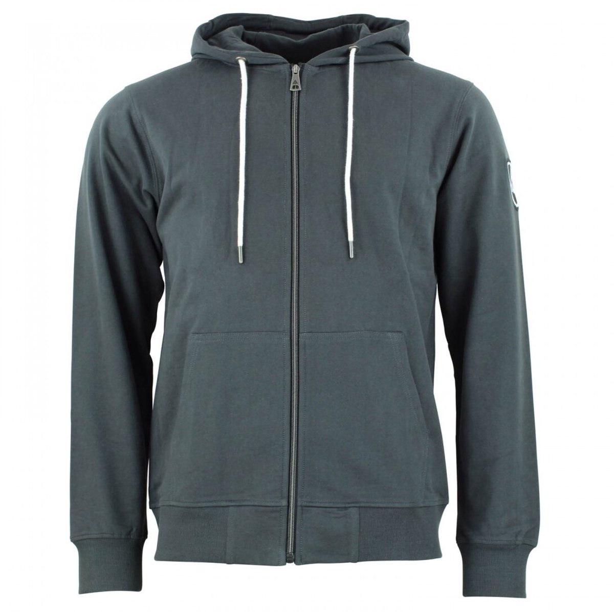 Katoenen sweatshirt met volledige rits Peak Mountain French Terry Antraciet
