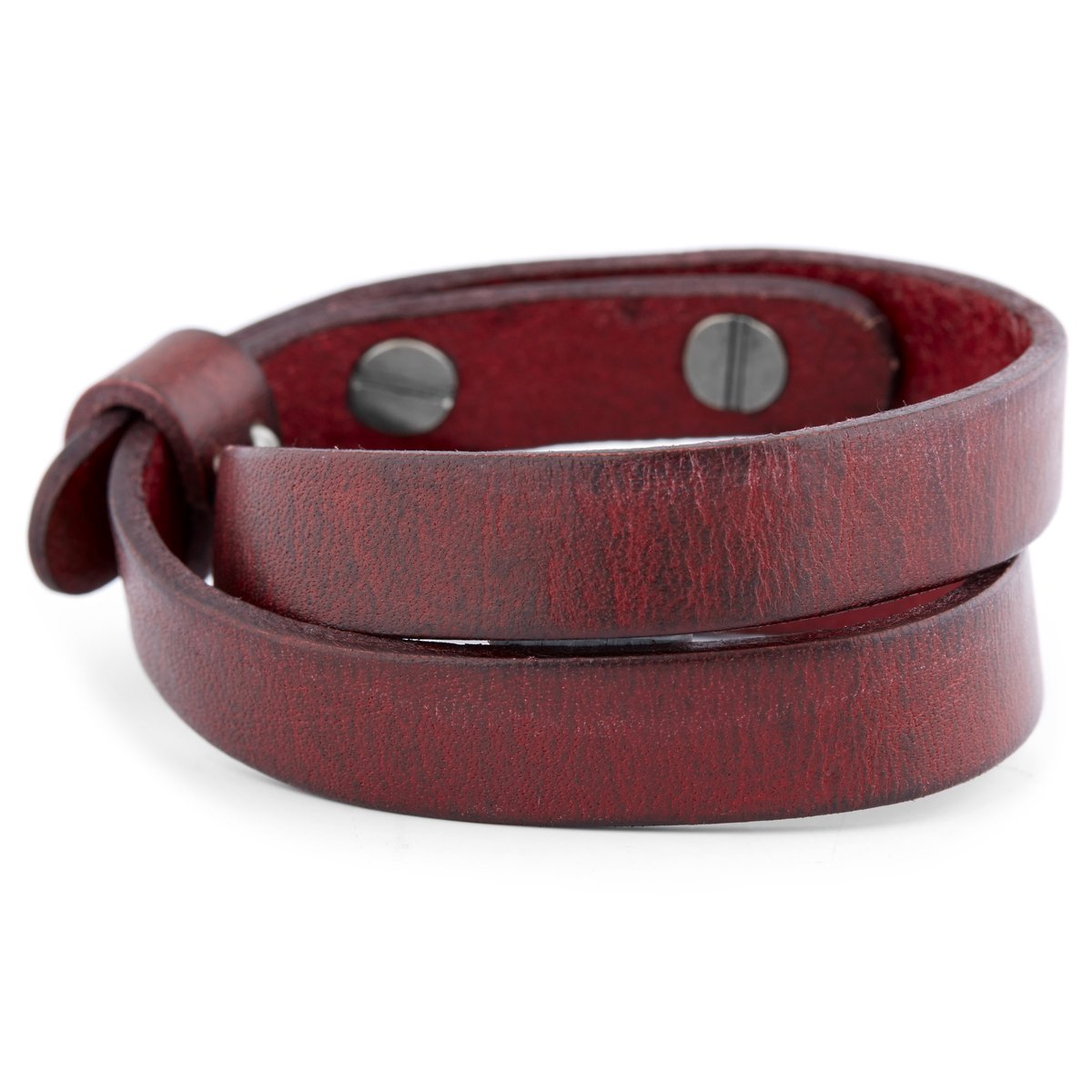 Rode Jackson Lederen Armband