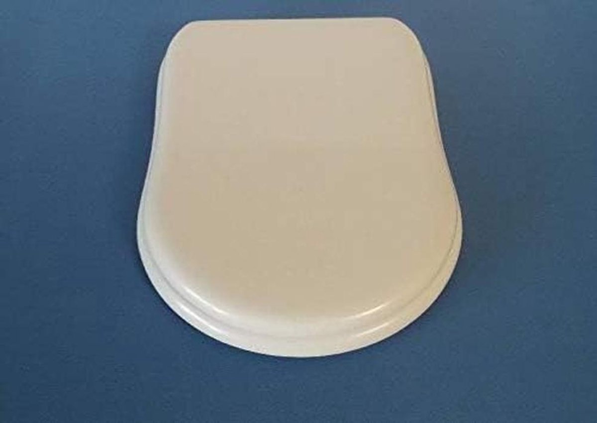 Gecoate Houten Toiletbril voor Flaminia EFI Keramiek - MB Wit met Chroom Scharnier