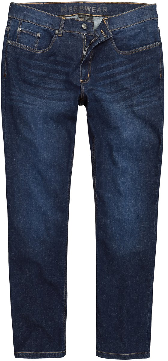 Men Plus - Heren - Jeans FLEXLASTIC® licht denim 5-pocket Straight Fit - Donkerblauw denim - Maat 62