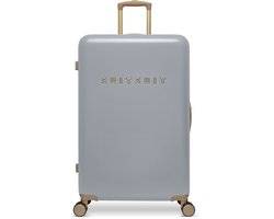 SUITSUIT Reiskoffer 76x51x28 - Reiskoffer met wielen - Veilig TSA cijferslot - Lichtgewicht koffer - Reiskoffer groot - 94L - Fusion koffer Frosted Grey - Grijs