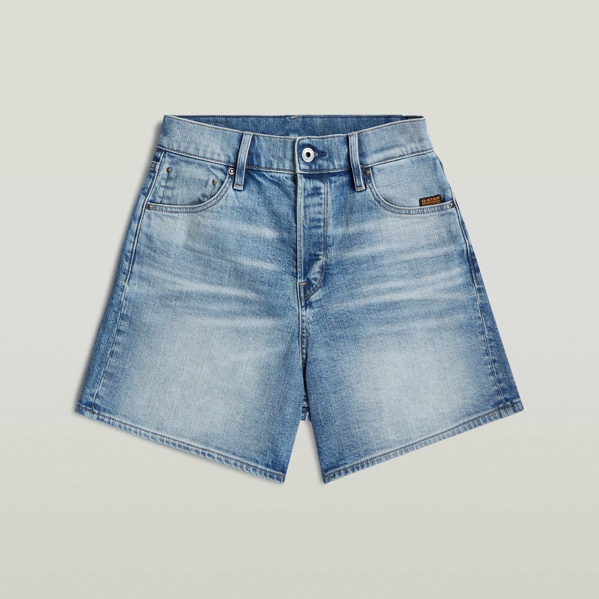 G-Star Raw Jett High Short Clean Edge Wmn Jeans Dames Broek Lichtblauw