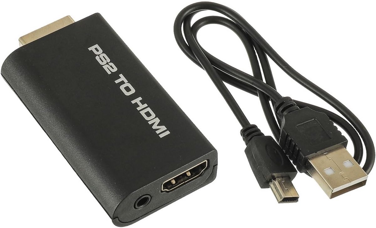 Adapter van PS2 naar HDMI met 3.5mm Audio voor HDTV en Monitoren