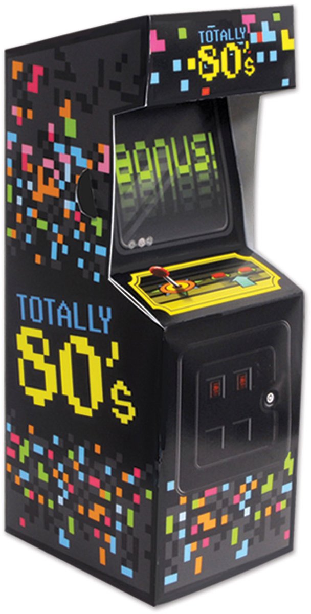 360 DEGREES - Jaren 80 Mini Arcade Videogame Tafeldecoratie van Karton