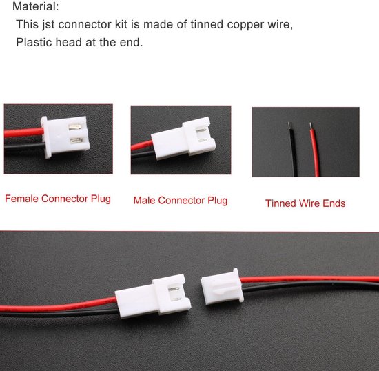 Micro JST XH 2,54 2Pin 3Pin 4Pin 5Pin 6PIN Male Stecker mit 10~30cm Kabel 26AWG Micro JST XH 2,54 2Pin 3Pin 4Pin 5Pin 6PIN Male Stecker mit 10~30cm Kabel 26AWG